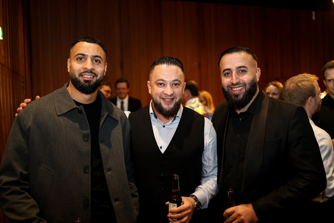 group of celebrities at event