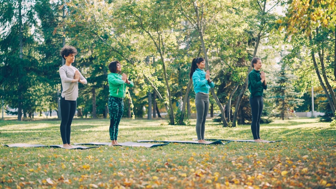 woman meditating in nature